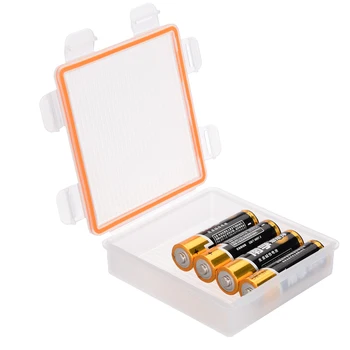 1pc Vandtæt Batteri opbevaringsboks af Plast Batteri Sager, 4x 18650/8x CR123A batterier Beskytte Kasser 8.4 x 8,7 x 2,4 cm