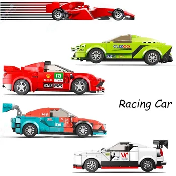 Nye Hastighed Champions City Køretøjer Super Racers-Bil Racing 3D Model byggesten Kreative Samle Mursten Legetøj Til Børn Gaver