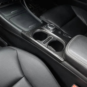 Carbon Fiber Bil midterkonsollen kopholder Dække Trim til Mercedes Benz A GLA CLA-Klasse W176 X156 C117 RHD