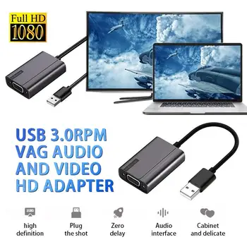 Nye USB3.0 til VAG Mini Kabel-Adapter Video Adapter Omformer Multi-Display-Video Kabel-Adapter til Projektor, Bærbare, PC