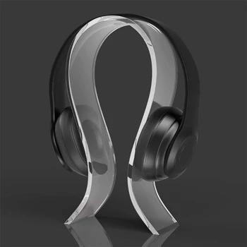50LA Omega-Hovedtelefon Stå Akryl Plast Headset-Strop Holder til Kablede, Trådløse Gaming DJ Studio-Hovedtelefoner 2 Farver