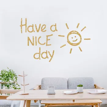 Have a NICE Day Dejlige Sol Wall Sticker Værelse Dekoration Stue, Soveværelse, boligindretning Decals Flytbare Væg Udsmykning