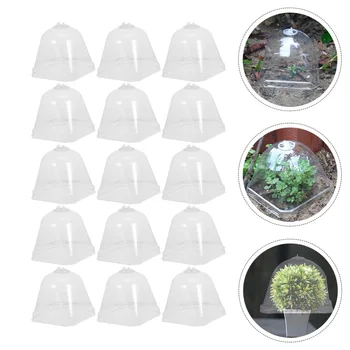 15pcs Have Cloche Plante Dome Bell Dækker Mini Drivhus Plante Beskytte Dække