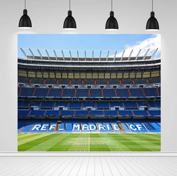 Scopiso fodboldbane fodboldkamp Real Madrid Part Fotografering Baggrunde Skræddersyet Fotografering Baggrunde til Foto-Studio