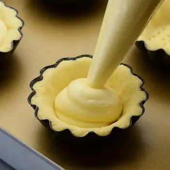 1Pc Non-stick Tærte Formen Carbon Stål Mini Tærte Pander Cupcake Genanvendelige Egg Tart Tartlet Bagning Skimmel Muffin Cup Køkken Tilbehør