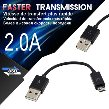 Universal 10CM USB 2.0 A til Micro-B-Data Sync Charge Kabel Ledning Til Mobiltelefon, Bærbare PC, Ny mand Til Mand Kabel