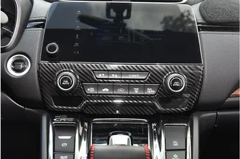 ABS Carbon Fiber Chrome Til Honda CRV 2017 Bil Air Condition afbryder Knappen Panel Cover Frame Trim Dekoration Bil Styling
