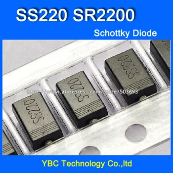 500pcs/masse SS220 SR2200 2A/200V Schottky Diode