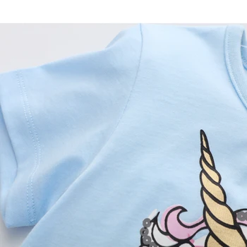 SAILEROAD Dyr Baby T-Shirt 2021 Nye Drenge T-Shirts, Korte Ærmer Tegnefilm Unicorn Børn Toppe t-Shirts Bomuld Tøj