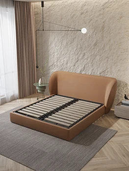 Moderne, minimalistisk stil, stof bed dobbeltseng teknologi stof Nordiske 1,8 meter soveværelse bryllup bed soft pack