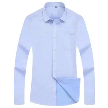4XL 5XL 6XL 7XL 8XL Store Størrelse til Mænd Business Casual Langærmet Skjorte Hvid Blå Sort Smart Mandlige Social-og Skjorter Til Plus