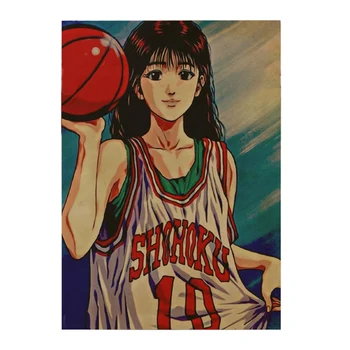 NY Animationsfilm Klassiske Tegneserie Manga Plakat Basketball Filmens Stil Dekorative Maleri Hjem Dekoration Wall Sticker 50*35 cm