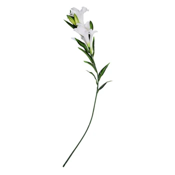 20 Stk Calla Lily Bridal Wedding Bouquet Latex Fast Tryk & 1 Stk Kunstig Blomst Plast Stof Lily Deco -