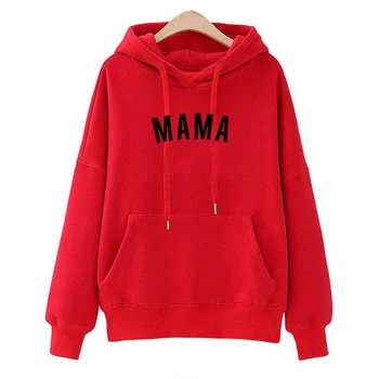 MAMA Hoodie Brev Trykte Shirts, Sweatshirt Tøj Træningsdragter Pullover Poleron Mujer Kvinders langærmet Streetwear Sweatshirt