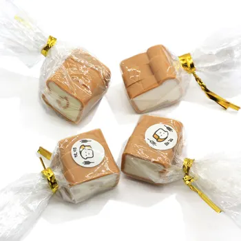Sød Harpiks Miniature brødskiverne Inde Simulering Mad Kawaii Harpiks Charms Til Håndværk DIY Cabochonslebet