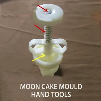 3Pcs/Set Bærbare Plast 50g Hånd-tryk Moon Cake form med Ananas Mønster Skimmel Køkken Bagning Leverer Produkter