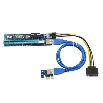 U40 Slid-resistente 6Pin/4Pin Interface 30cm USB 3.0 PCI-E Express 1x Til 16x Extender Riser-Kort Adapter 16X Dobbelt Strømforsyning