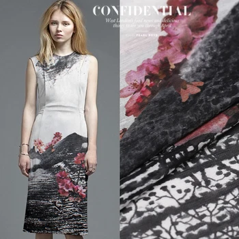 Digital udskrivning af silke, linned klud mulberry silke, linned stof, linned fabricThe Kinesisk kjole nederdel kjole hanfu