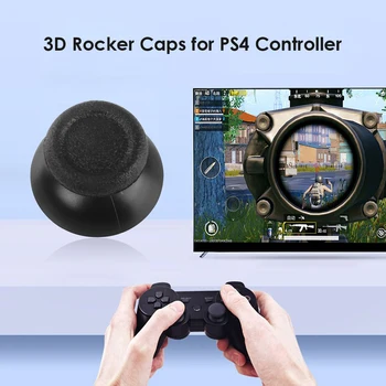 30stk 3D Analoge Pinde Thumbsticks Til PS4 Controller Reservedele Sort af Høj Kvalitet Plast Gummi