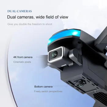Professionel 4K HD Dual Camera Wifi FPV Drone Højde, Hold-funktionen, der Svæver Smart Følge RC Quadcopter Fly Legetøj For Voksne Gave