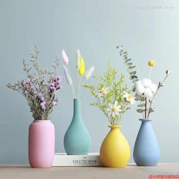 Kunst vase blomst hjem dekoration spisebord tilbehør til udsmykning, stue dekoration Nordisk boligindretning