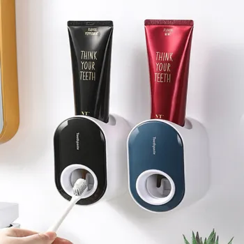 Tandpasta Squeezers Automatisk Tandpasta Dispenser Tand støvtæt tandbørsteholder vægbeslag Stå Badeværelse Tilbehør
