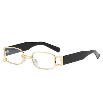 2021 nye solbriller lille ramme af metal square solbriller Mode Trend personlige mænds og kvinders ring spænde Sunglassesuv400