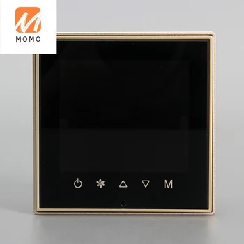Tilpasset Mode-champagne-guld farve 90MM touch stil Ren LCD-termostat