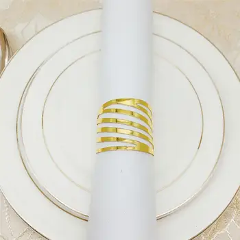 12pcs servietring Bryllup Tabel Håndklæde Spænde Party Dekorative Metal Papir Serviet Holder Ring til Hotel Familie Restaurant