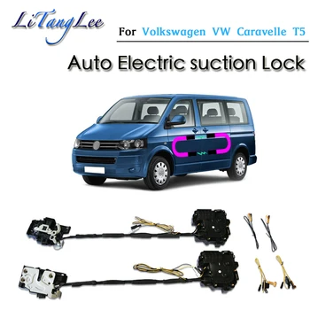 For Volkswagen T5 Caravelle~2019 Bil Blød Tæt Dørlåsen Passere Lock Aktuator El-Absorption Suge Stilhed Tættere