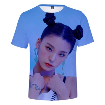 2019 3D ITZY T-shirt Fans IZTY 3D-Print T-shirt Cool Girl Boy T-shirt Fashion Tee Kvinder Mænd T-shirt med Flot O-neck Tops Casual