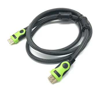 HDMI-til-HDMI-Kabel 3D 2.0 K han-han Høj Premium Gold-plated HDMI-Adapter til Tablet HDTV Kamera, PC-farve grøn