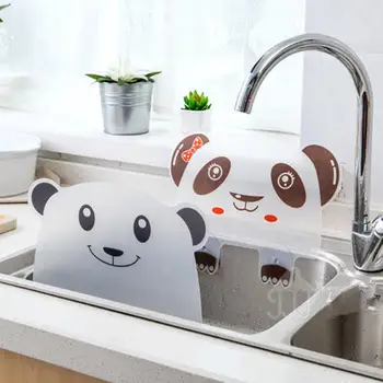 1PC Uigennemtrængelig Panda Mønster Udskrivning Baffel med Sucker for Håndvask Vask Plast Vand Splatter Tv Bord Køkken Værktøj
