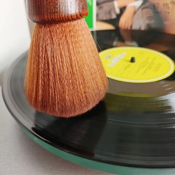 For LP-vinylplade Pladespiller Anti-statisk Træ Håndtag og Bløde Hår Squirrel Optage rensebørste Stylus Dust Remover