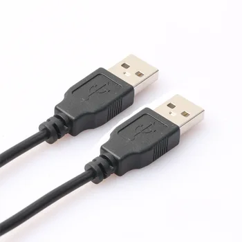 Dobbelt USB computer extension kabel 0.5 M 1.2 M, USB 2.0 Type A-han til A Male Kabel-Hi-Speed 480 Mbit / s Black