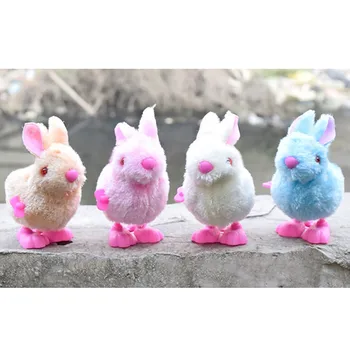 2021 Plys Bunny Legetøj Spædbarn Børn Tøjdyr Hopping Vind Op Clockwork Jumping Rabbit Toy Indsamle Påske Indretning Gift 26 Mar