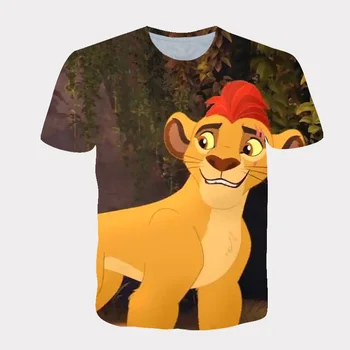 Sommer nyt hot-salg 3D printede T-shirts til drenge og piger rund hals O-hals, korte ærmer dyr lion T-shirt størrelse 4T-14T