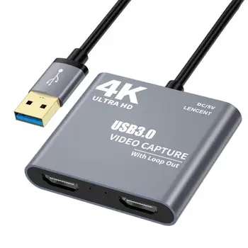 4K 1080P USB 3.0-HDMI-kompatibel Video, Lyd Spil Capture-Kort Med Loop Out Fuld 1080p 60 Optage DSLR-Camcorder