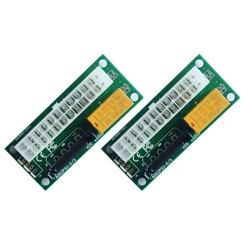 2 STK Dual PSU Adapter 24Pin ATX til SATA Strøm Sync Starter Kort ADD2PSU Riser Extender Adapter til BTC Miner Minedrift