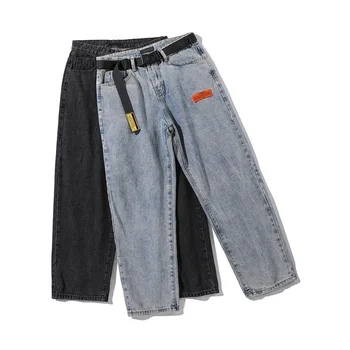 JDDTON Mænd ' s Harem Jeans Bukser Løs Streetwear Retro koreansk Stil Vintage Lige han Harajuku Casual Fashion Bukser JE626
