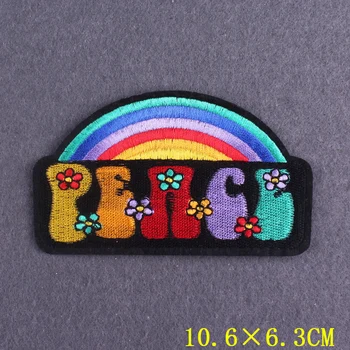 Lgbt-Regnbuen Patch Jern På Patches Til Tøj DIY Gay Pride Patch Broderet Pletter På Tøj Striber Badges På Rygsæk