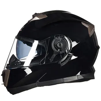 Flip Op hjelm DOT Dobbelt Linse Cascos Para Moto Cool Motorcykel Hjelm Full Face-Casco Sort Motocross Motorcykel Hjelme Modulære