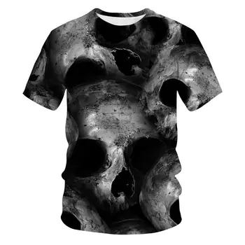 2021 Spring Nye Trendy Kraniet 3D Printede T-shirts til Mænd, Kvinder Mode, High Street Tees Sommeren Korte Ærmer O Hals Trøjer Toppe