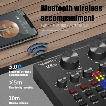 Computer, Telefon Live Lydkort Flere Effekter Streaming Mixer yrelsen Trådløse Bluetooth-Home Party Professionel Voice Changer