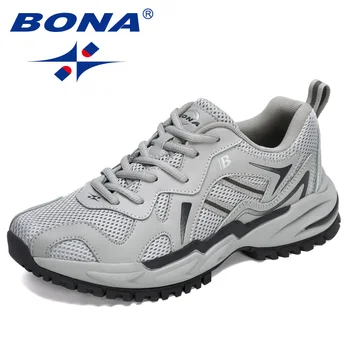 BONA 2021 Nye Designere Casual Sneakers Høj Kvalitet Sko Mænd Chaussures Homme Luksus Brand, der Arbejder Sko Man Walking Fodtøj
