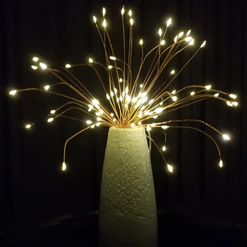 200LEDs 3D Fyrværkeri LED String Star Party Dekoration Nat Lys Farverige Bombillas Retro Lampara Ampul Jul Home Decor