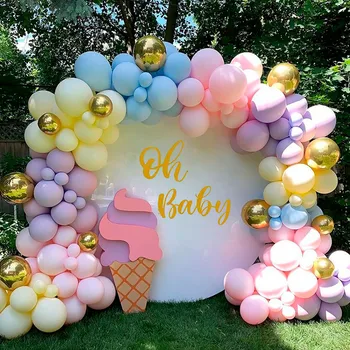 Pink Blå Arch Garland Ballon Kit Air Bolde GlobosStar Månen Folie Ballon, Baby Shower, Fødselsdag, Bryllup Part Indretning Af Forbrugsstoffer