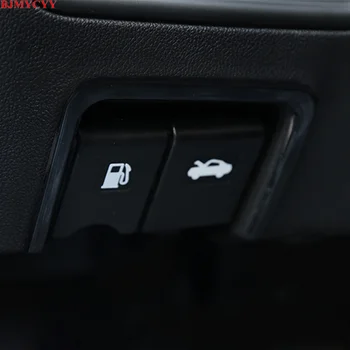 BJMYCYY Bil-brændstof tank cover skift-knappen rustfrit stål dekorativ ramme For Renault Koleos 2017 2018 Tilbehør