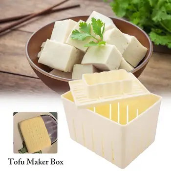 1pc DIY Plast Hjemmelavet Tofu Kaffefaciliteter Tryk på Formen Kit Tofu Gør Maskinen Sat Soja Trykke på Mould med Ost Klud Retter