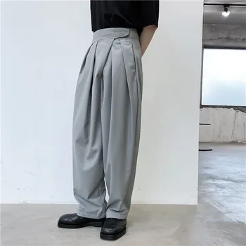 Mandlige Modeshow Japan Karajuku Streetwear Løs Lange Bukser Harem Bukser Mænd Høj Talje Afslappet Jakkesæt Bukser
